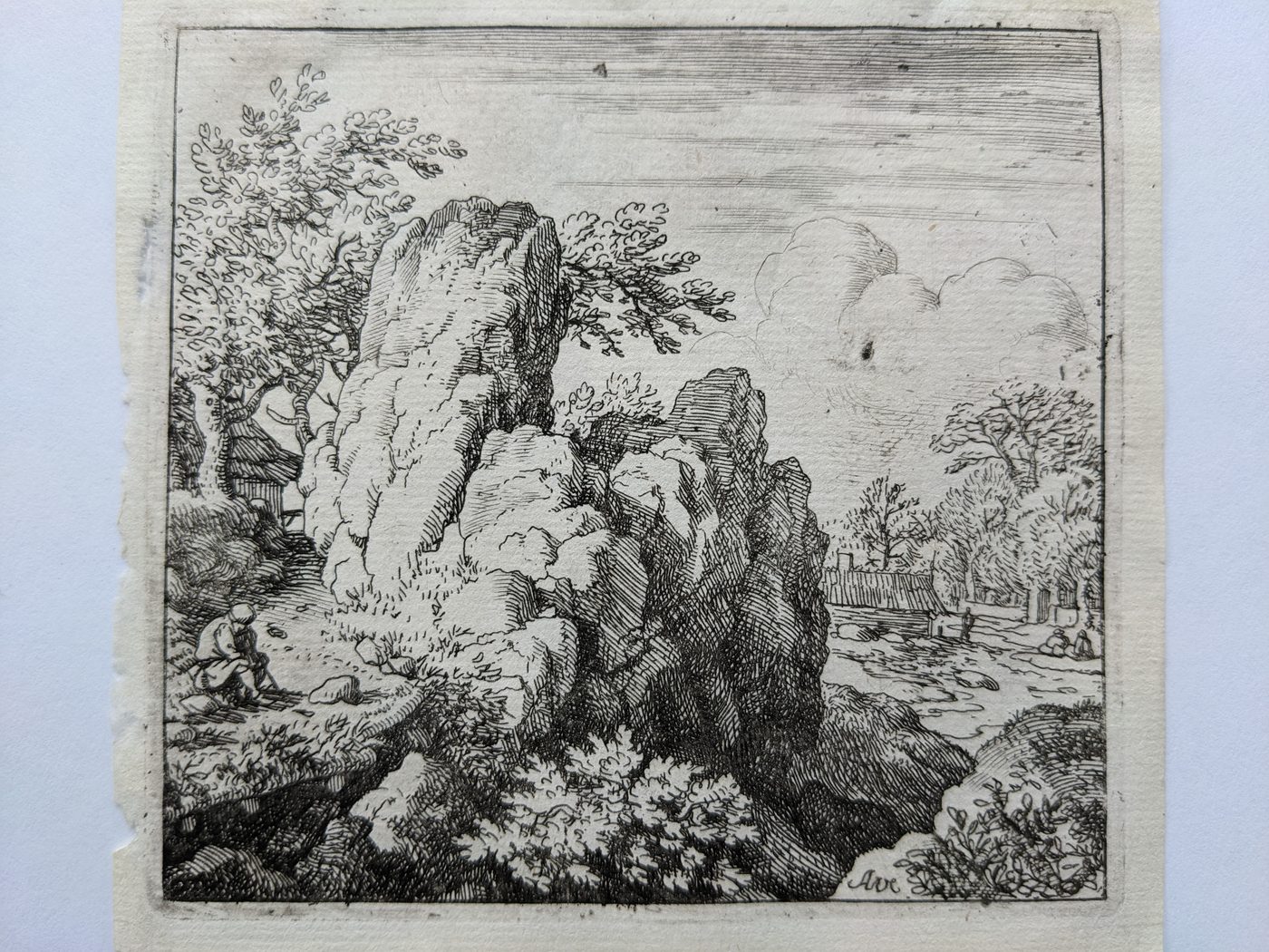 “The large rock”