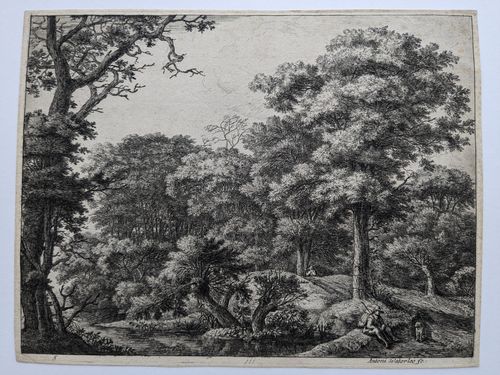 A traveler resting — Anthonie Waterloo