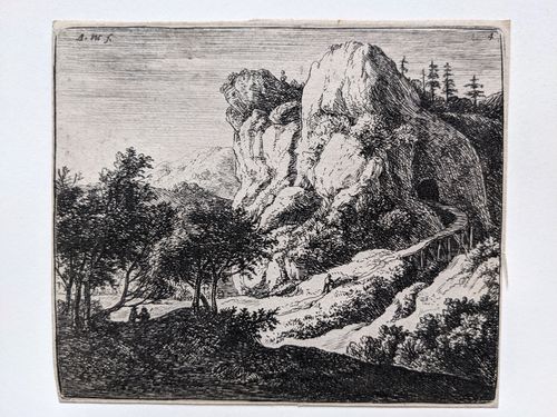 Le petit pont de bois tortuex — Anthonie Waterloo