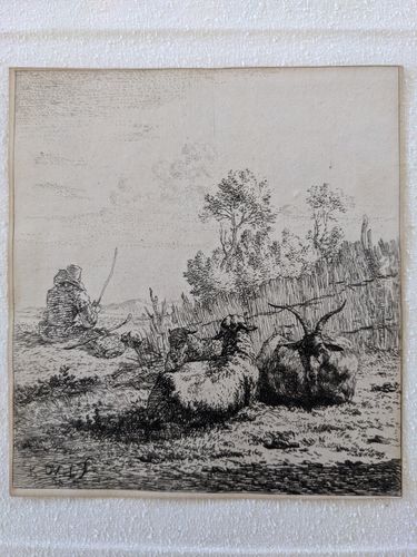 The resting goat and the two sheep — Carel Dujardin