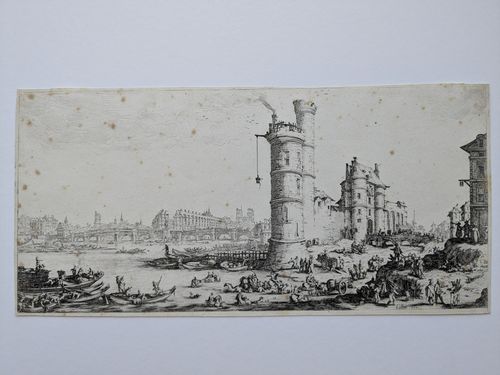 Vue de Pont-Neuf” (“Les Deux Grandes Vues de Paris”) — Jacques Callot