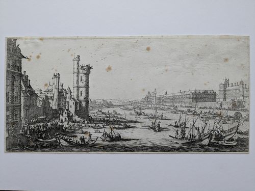 Vue du Louvre” (“Les Deux Grandes Vues de Paris”) — Jacques Callot