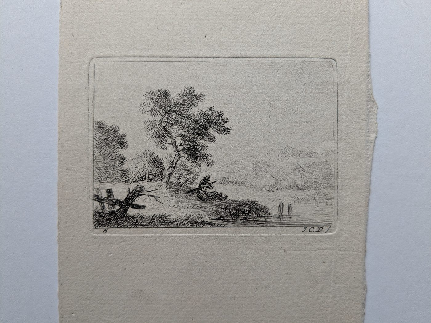 Fisherman at a lakeside