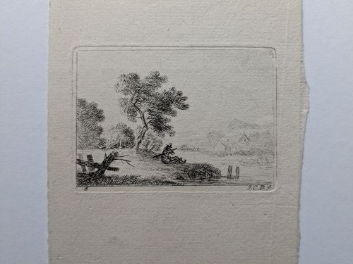 Fisherman at a lakeside — Johann Christoph Dietzsch