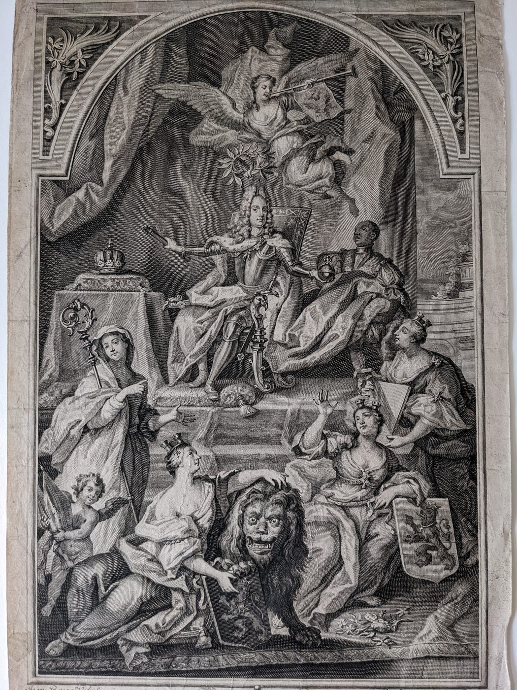 “Relation de l'inauguration solemnelle de sa sacrée majesté imperiale et catholique, Charles VI” (Frontispiece)