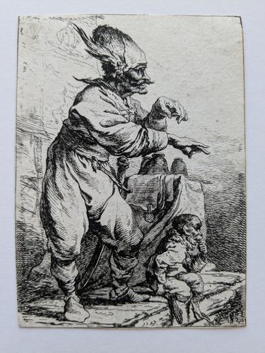A Performer on a Stage with a Monkey (2nd Suite of Soldiers) — Philippe Jacques Dr Loutherbourg