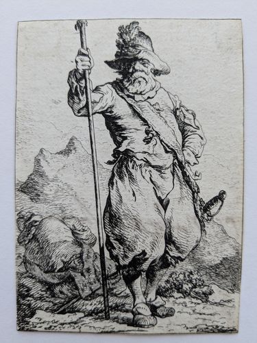 Standing Man Holding a Lance (2nd Suite of Soldiers) — Philippe Jacques Dr Loutherbourg