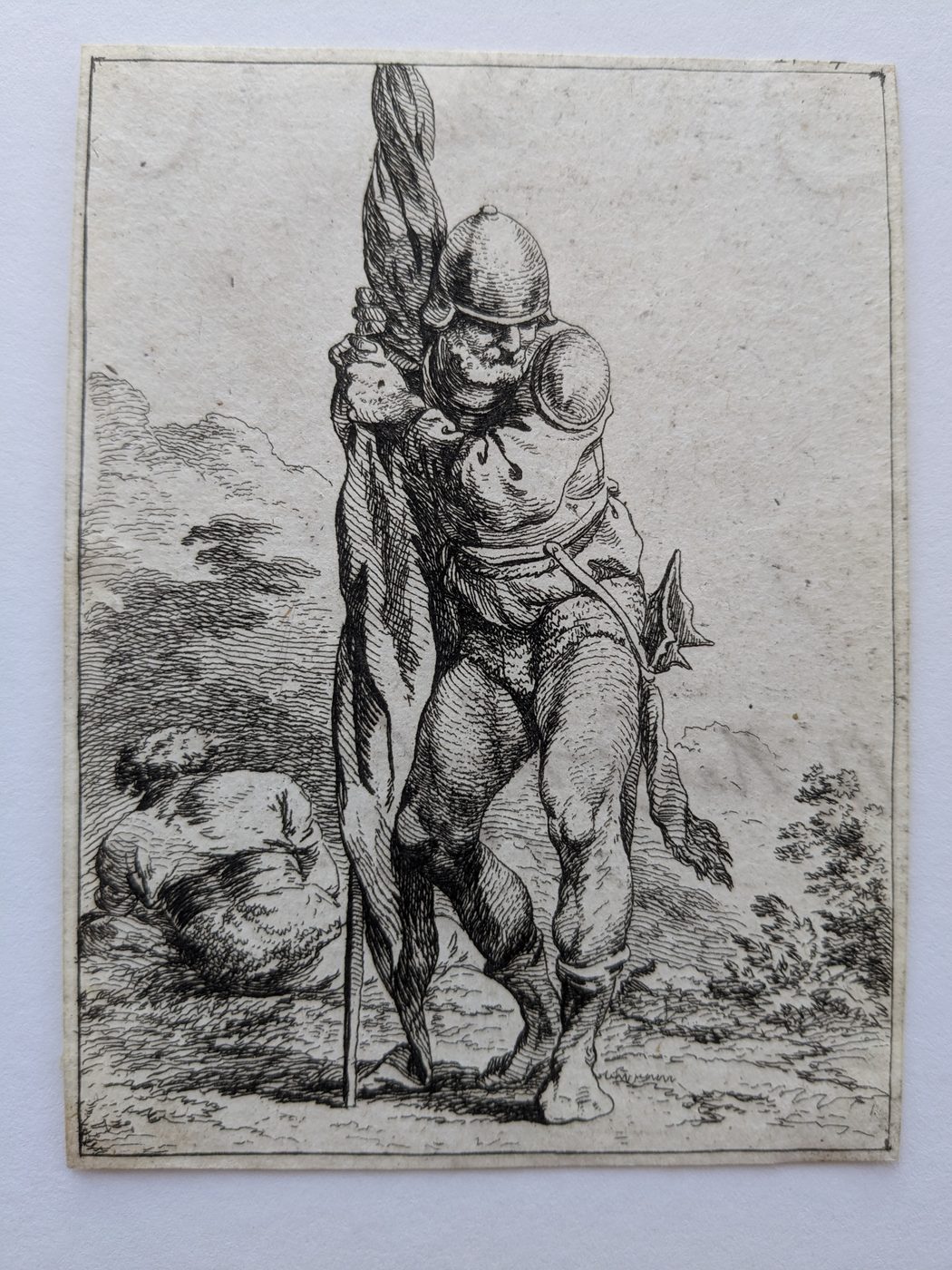 Standing Soldier Holding a Rolled Flag (1st Suite of Soldiers)