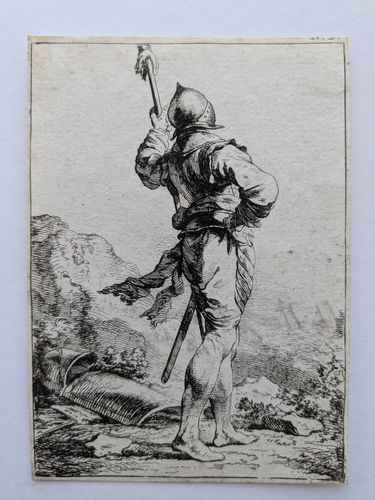 Standing Soldier Seen from Behind (1st Suite of Soldiers) — Philippe Jacques Dr Loutherbourg