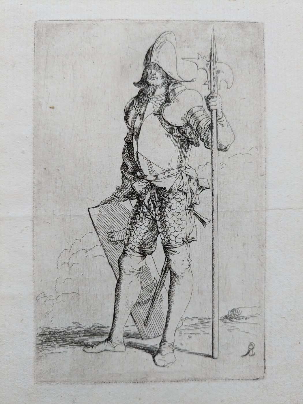 Soldier Standing, Holding a Cane and Facing Left (”Figurine”)