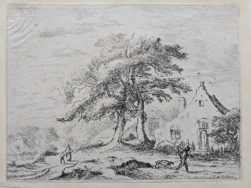 Village scene — Samuel Woodburn