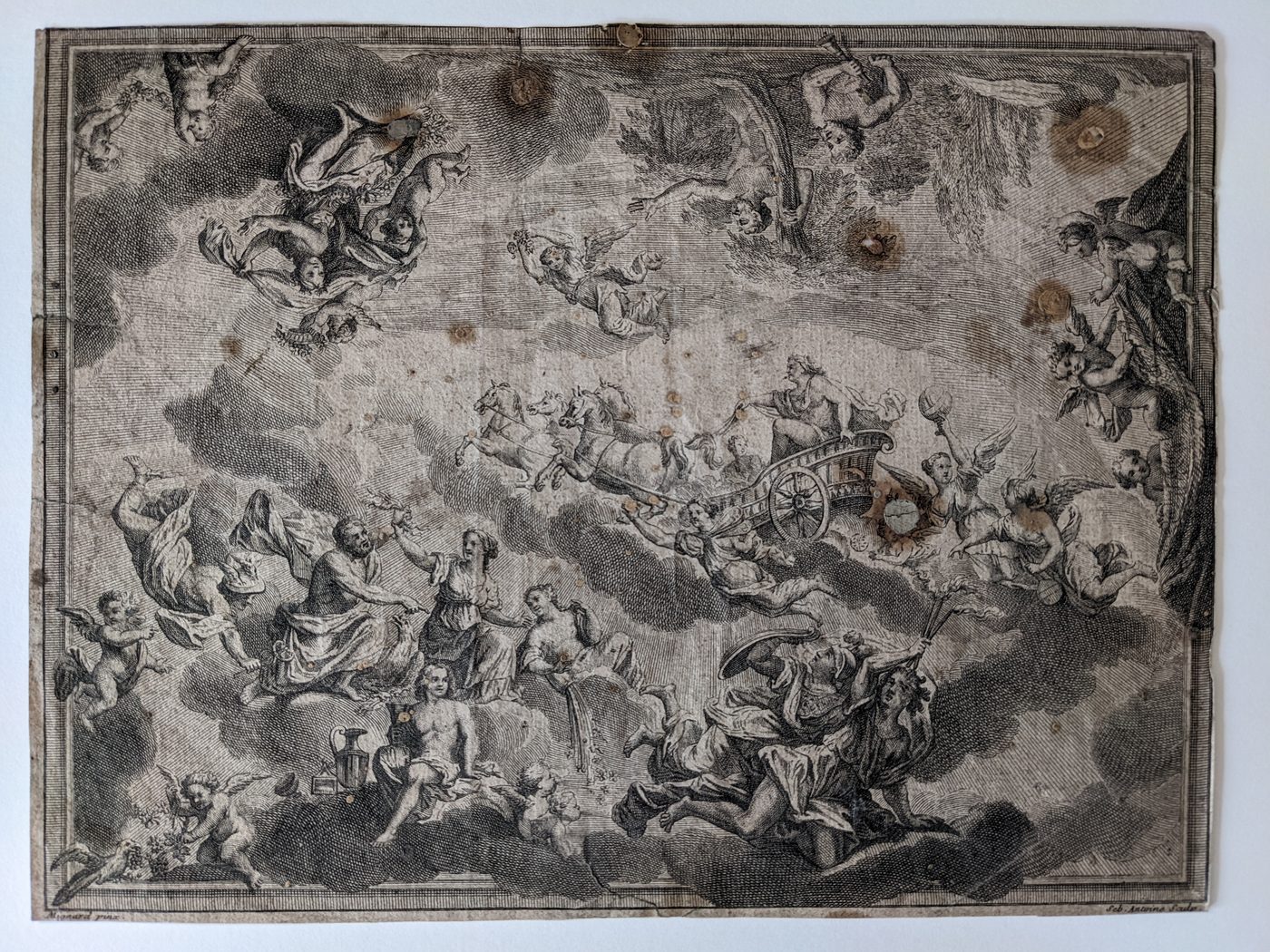 “Plafond du second sallon de la Petite Galerie du Chateau de Versailles” (Prometheus)