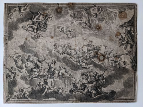 Plafond du second sallon de la Petite Galerie du Chateau de Versailles” (Prometheus) — Sebastien Antoine Slodtz
