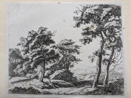Travelers in a landscape — Unknown